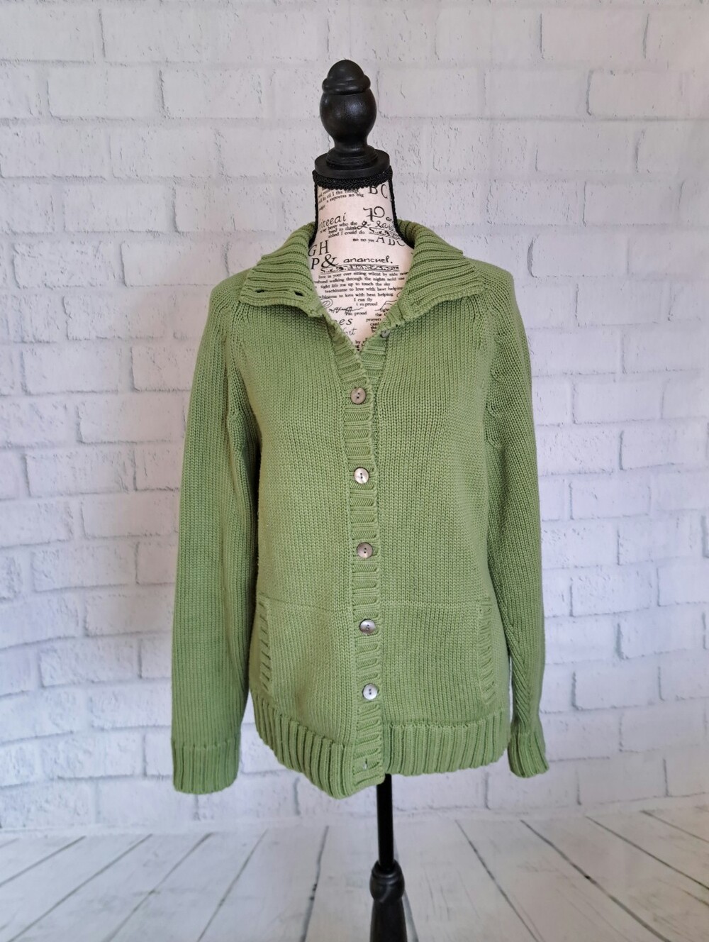 FRESH. Lands' End Thick Cotton Cardigan